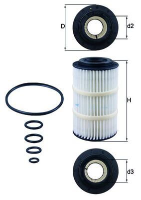 KNECHT OX 345/7D Oil filter