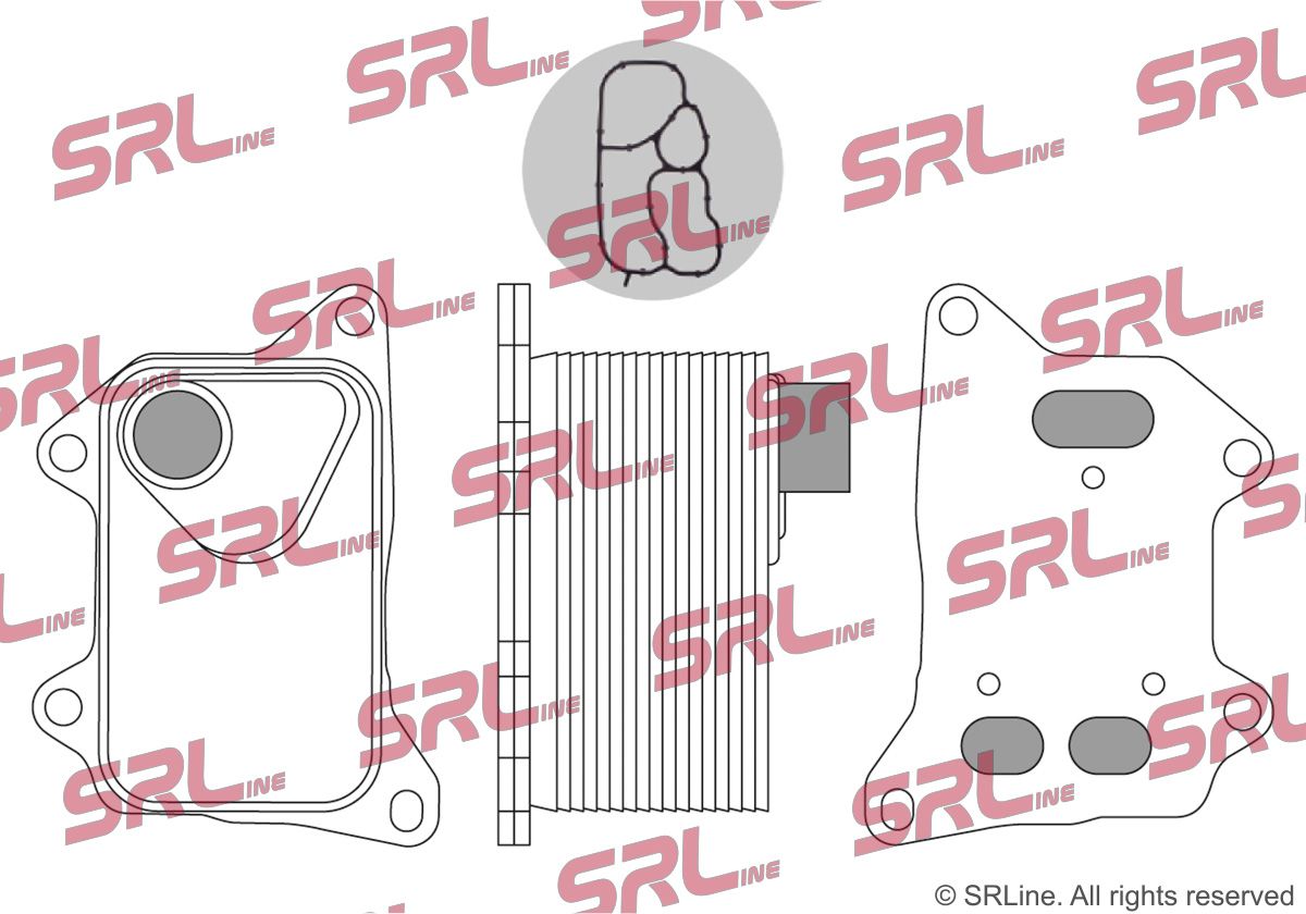 SRLINE 13C1L8-2 Oil cooler, engine oil