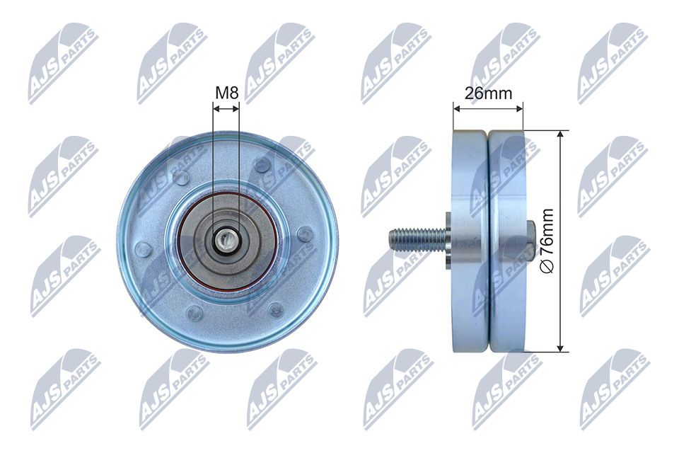 Deflection/Guide Pulley, V-ribbed belt