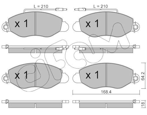 CIFAM 822-536-1 Brake pad set, disc brake