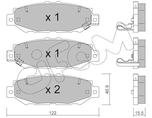 CIFAM 822-759-0 Brake pad set, disc brake