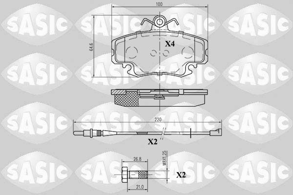SASIC 6214010 Brake pad set, disc brake