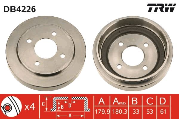 TRW DB4226 Brake drum