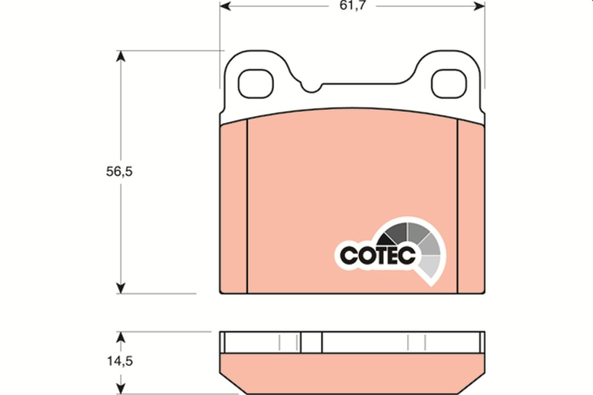 TRW GDB1160 Brake pad set, disc brake