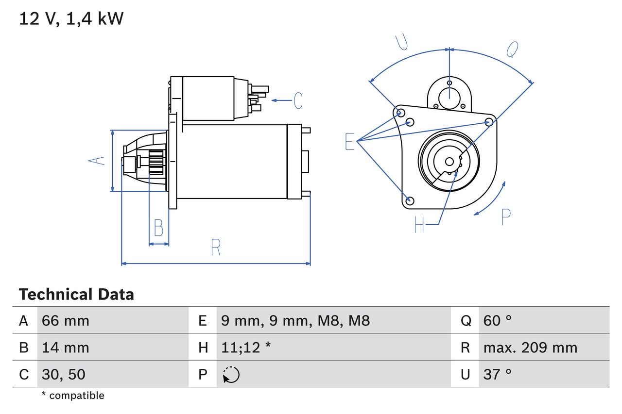 BOSCH 0 986 021 651 Starter