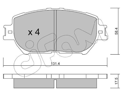 CIFAM 822-751-0 Brake pad set, disc brake